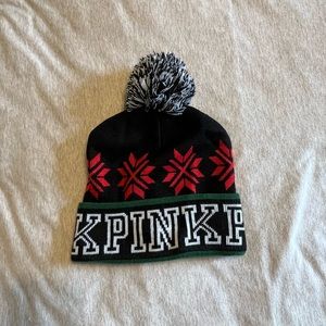 NWOT PINK beanie with Pom Pom